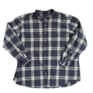 Ralph Lauren‎ Plaid Button Down Shirt Men's Long Sleeve Cotton Classic Fit 4XB